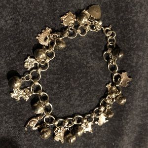 Sterling silver charm bracelet